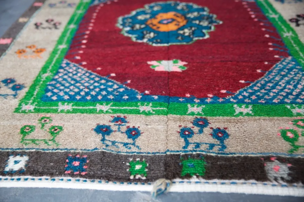 Old Konya Tulu Rug 4.1ftx5.5ft