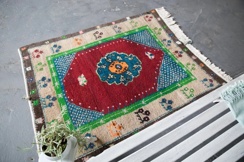 Old Konya Tulu Rug 4.1ftx5.5ft