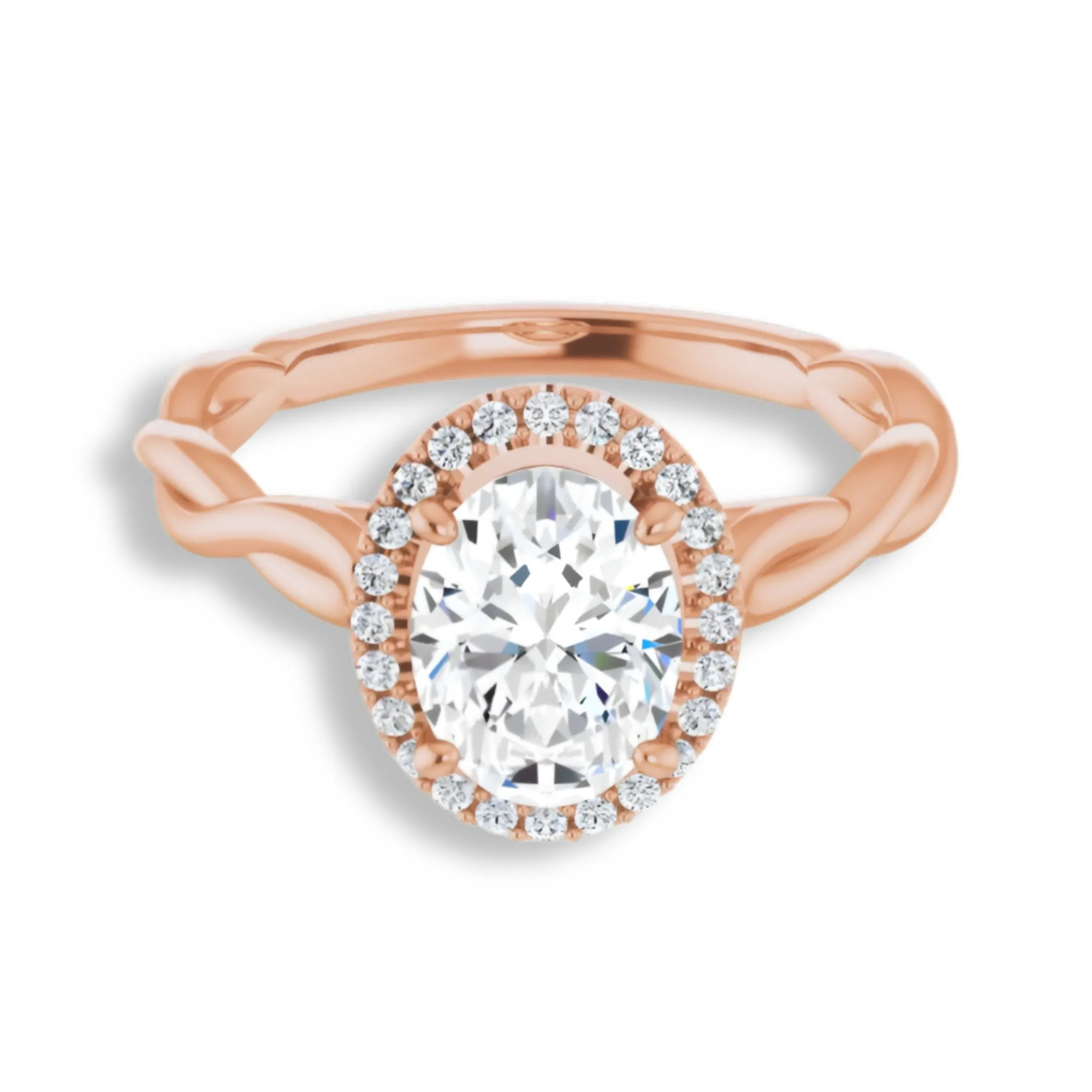 Oval Cut Diamond Halo Engagement Ring