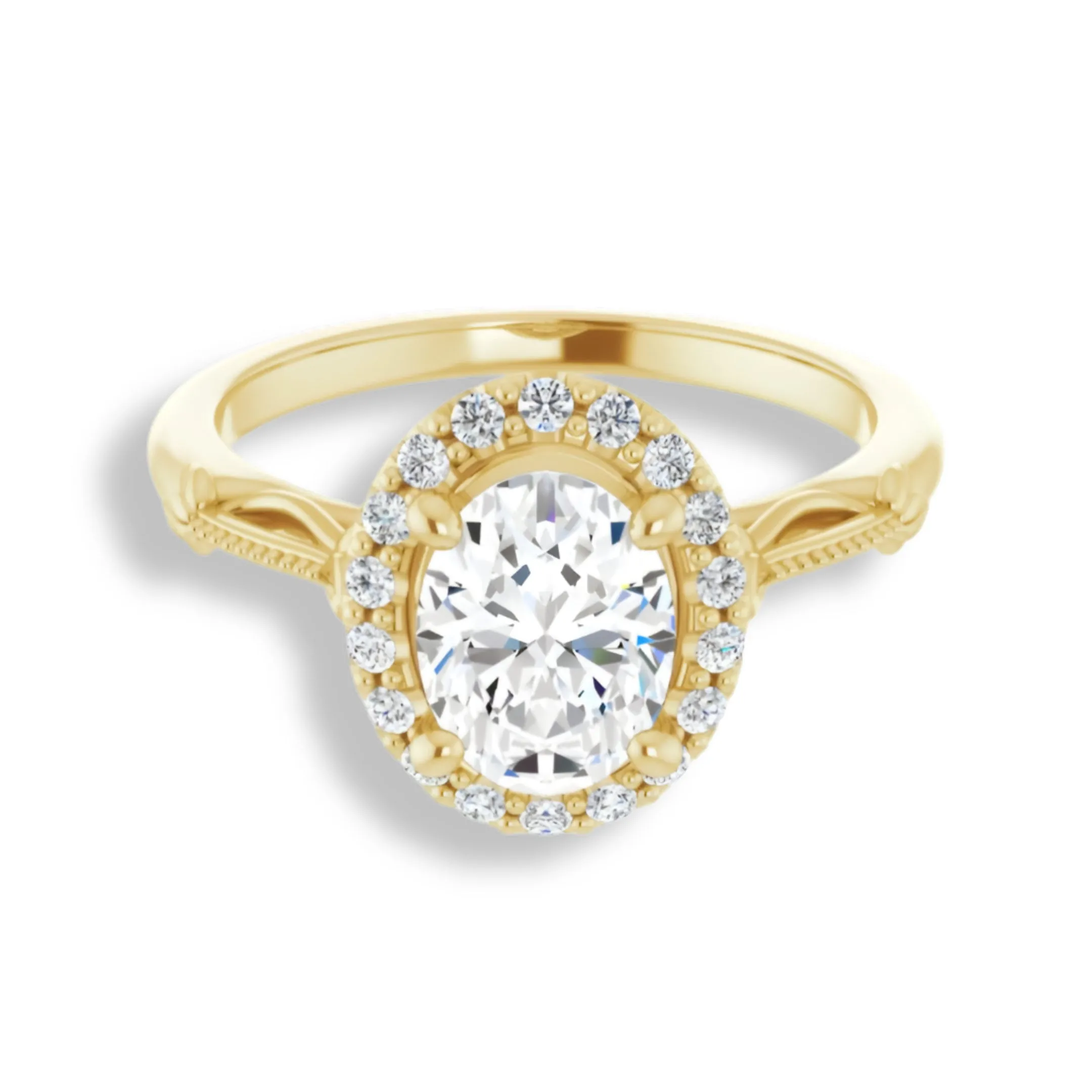 Oval Cut Diamond Halo Engagement Ring