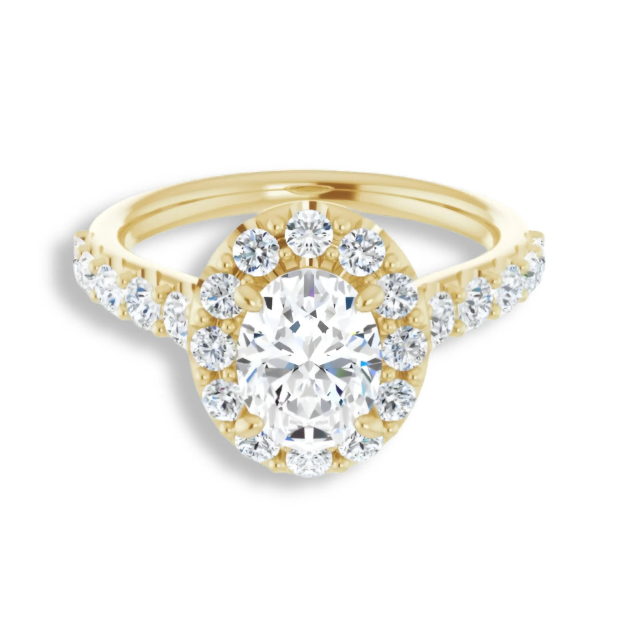 Oval Cut Diamond Halo Engagement Ring