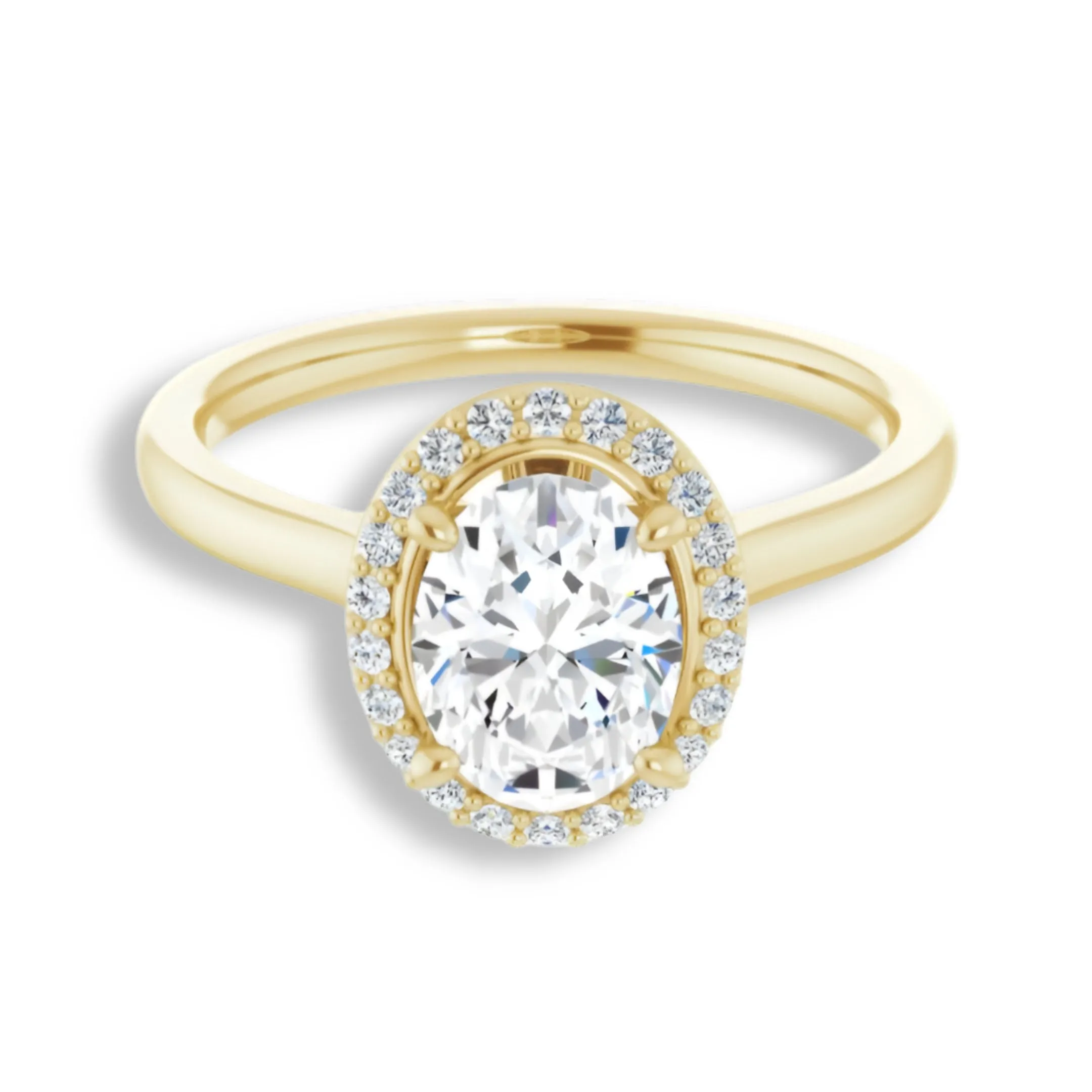Oval Cut Diamond Halo Engagement Ring