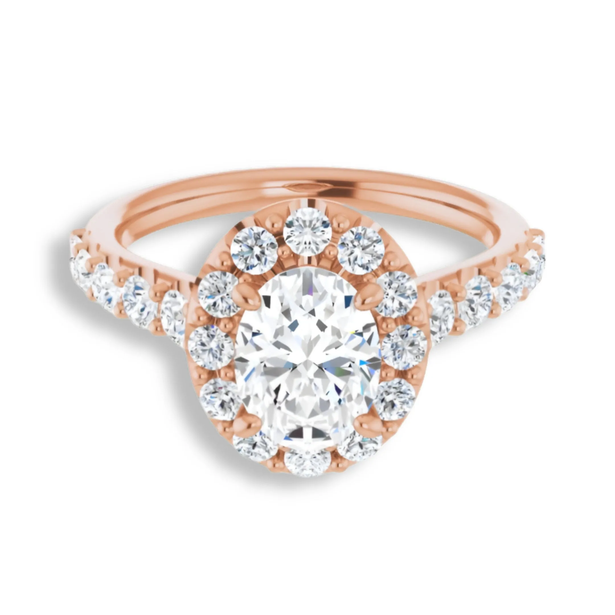 Oval Cut Diamond Halo Engagement Ring