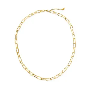 Paperclip Necklace in Gold S7N001G