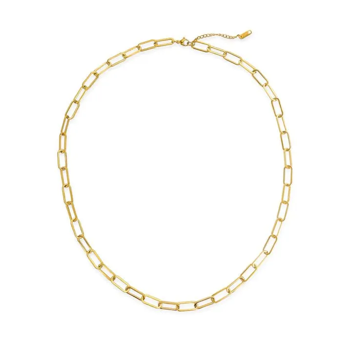 Paperclip Necklace in Gold S7N001G