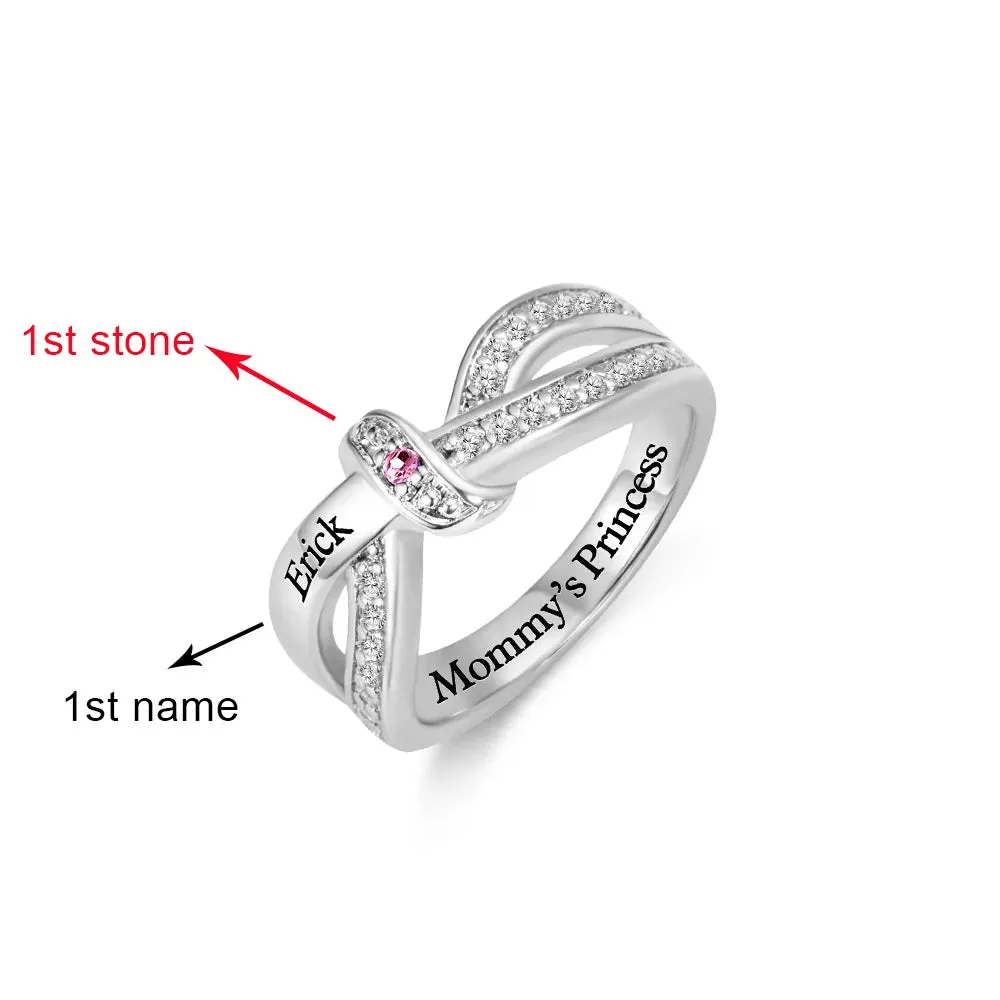 Personalized Mother's Ring With Birthstones