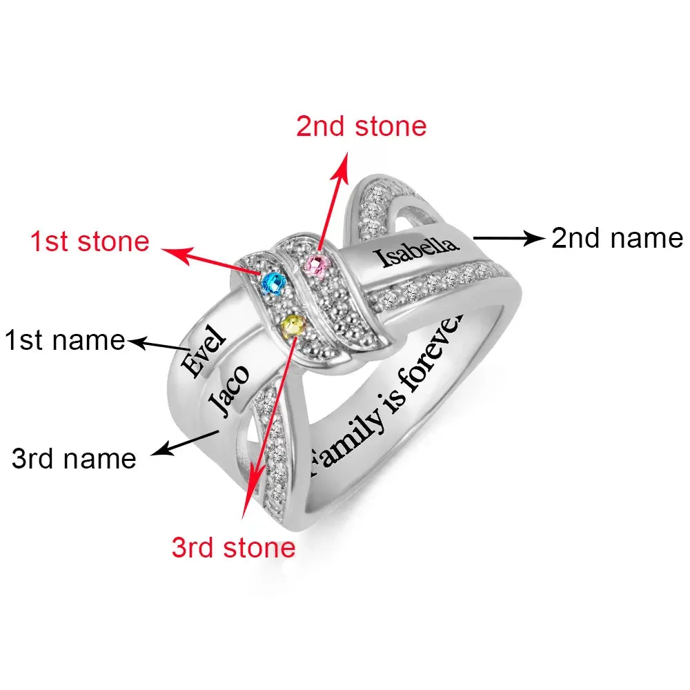 Personalized Mother's Ring With Birthstones