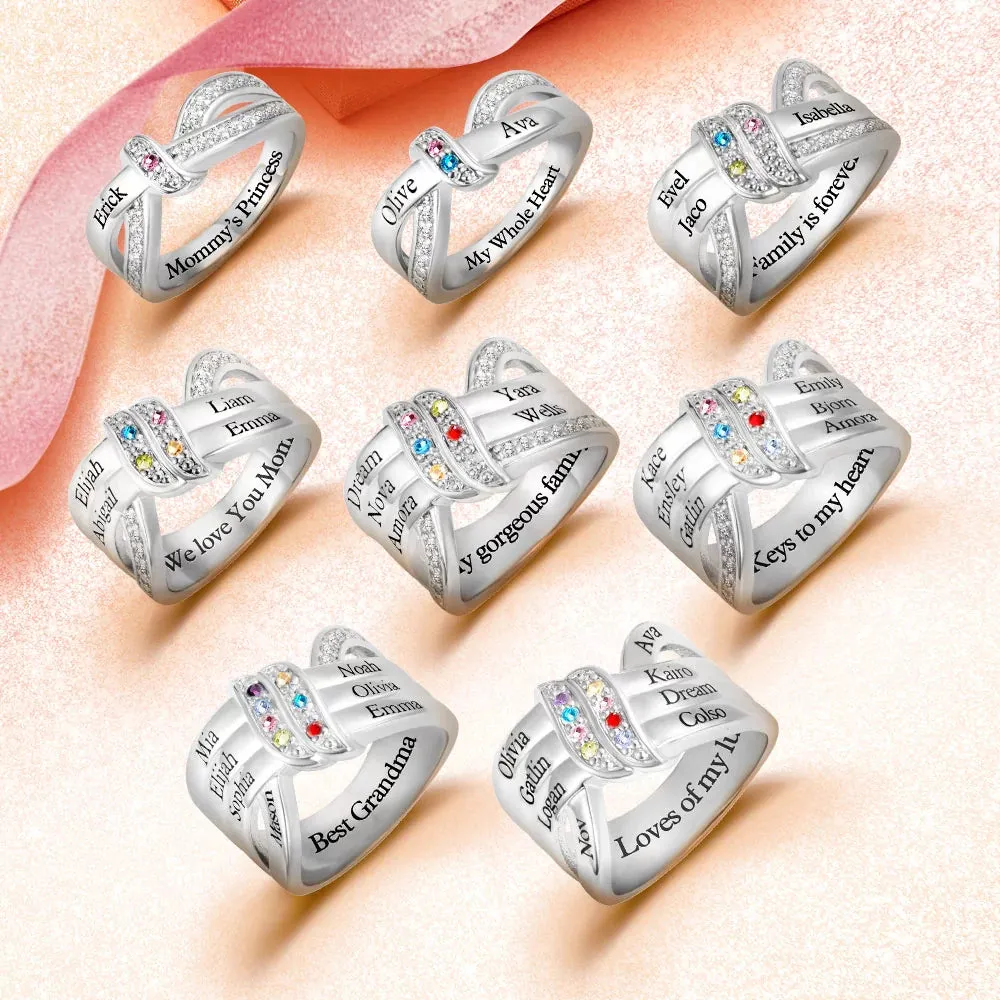 Personalized Mother's Ring With Birthstones