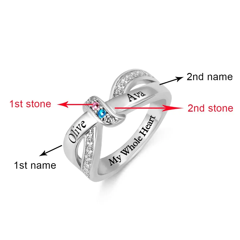 Personalized Mother's Ring With Birthstones