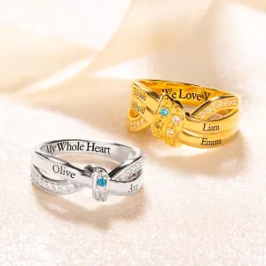 Personalized Mother's Ring With Birthstones