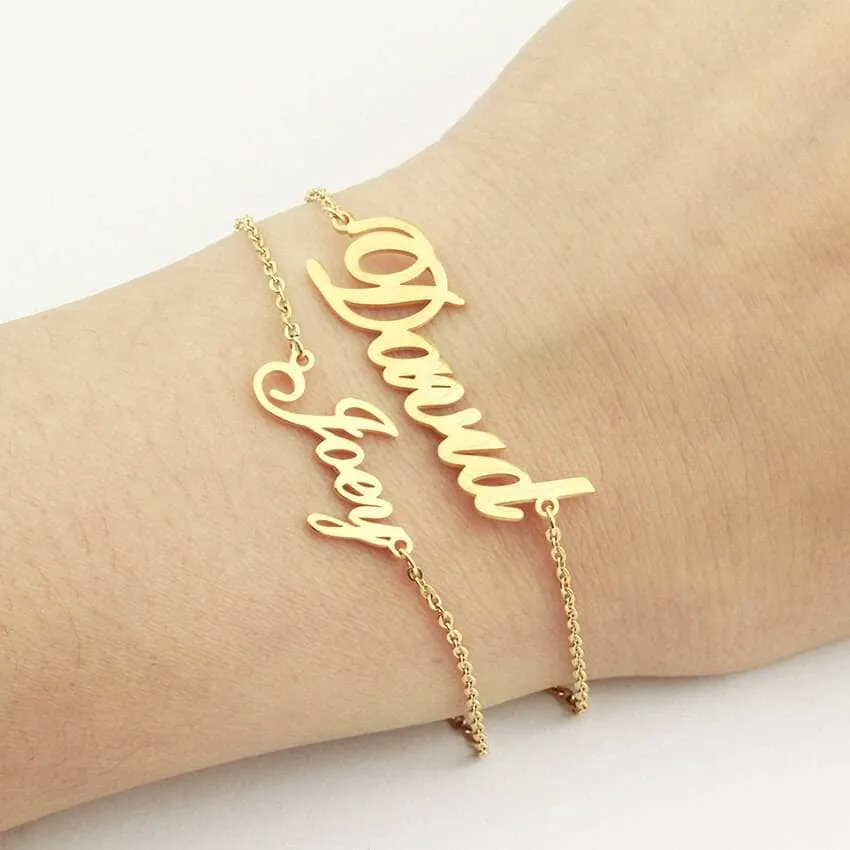 Personalized Three Name Bracelet