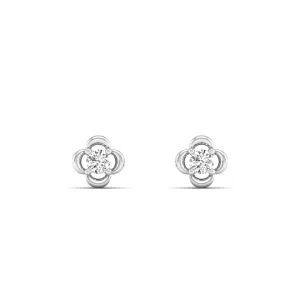 Petite Clover Diamond Stud Earrings