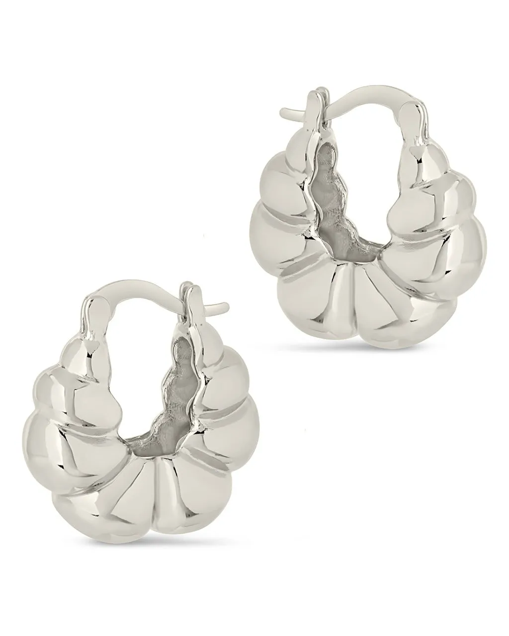 Petite Croissant Hoop Earrings