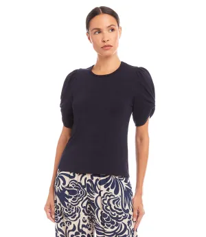 Petite Size Twist Sleeve Top