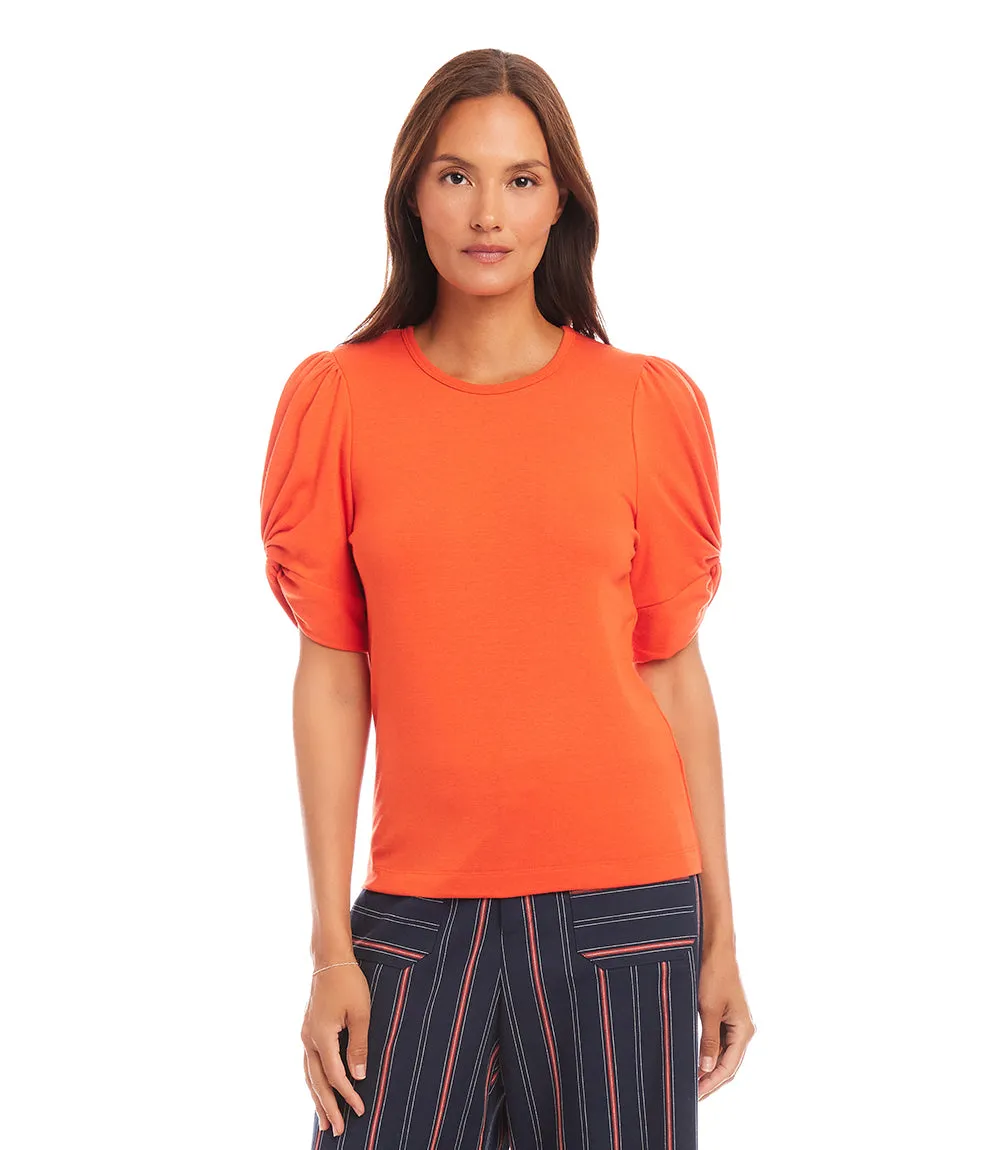 Petite Size Twist Sleeve Top