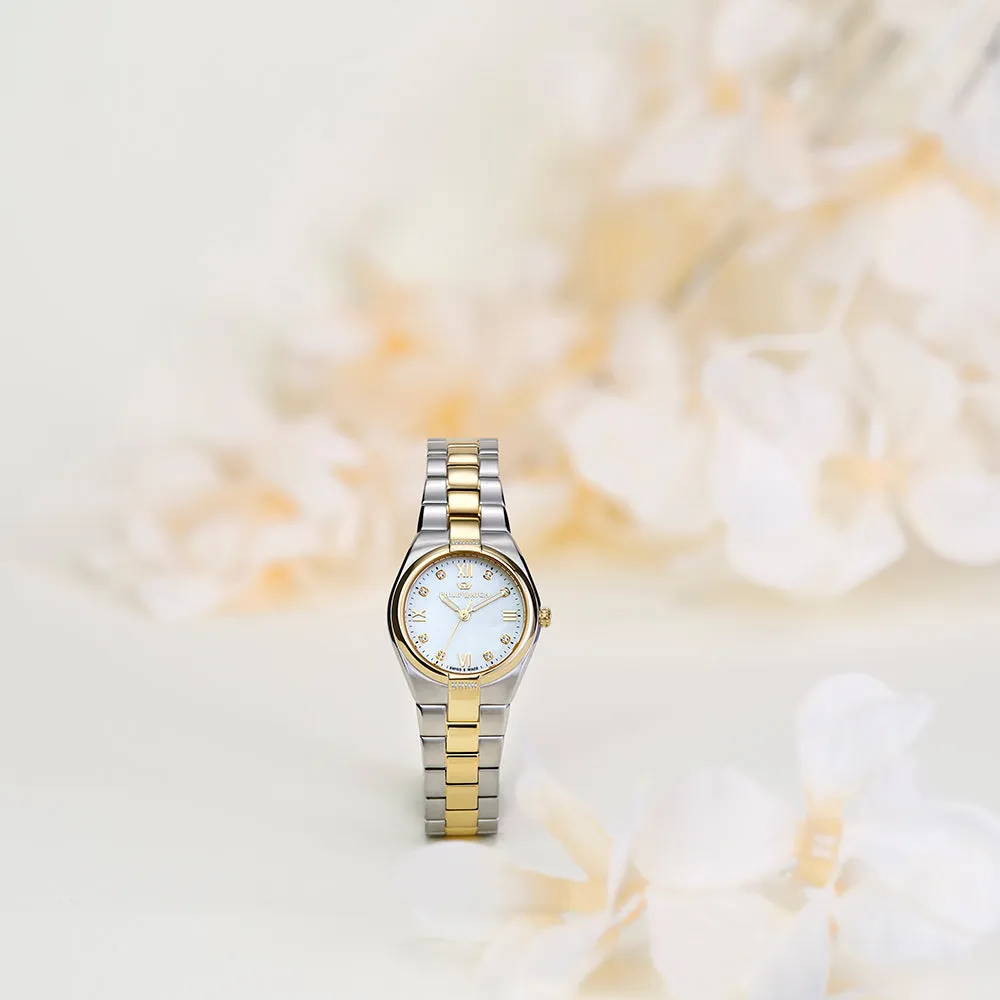 Philip Watch TIMELESS 3H 29MM W/DIAM MOP DIA BR SS YG