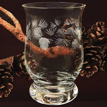 Pinecone Glassware - Candle Hurricane Shade