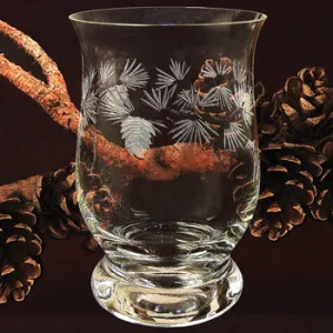 Pinecone Glassware - Candle Hurricane Shade