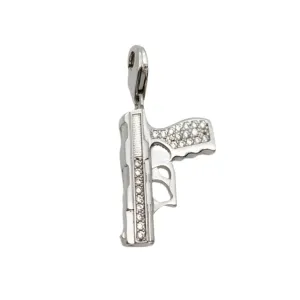 Pistol Gun Diamond Punk Charm Pendant