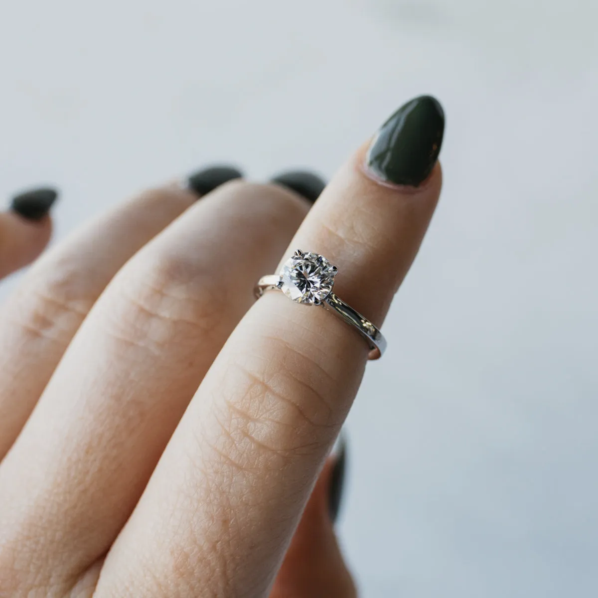 Platinum 1.13ct Round Brilliant Diamond Ring