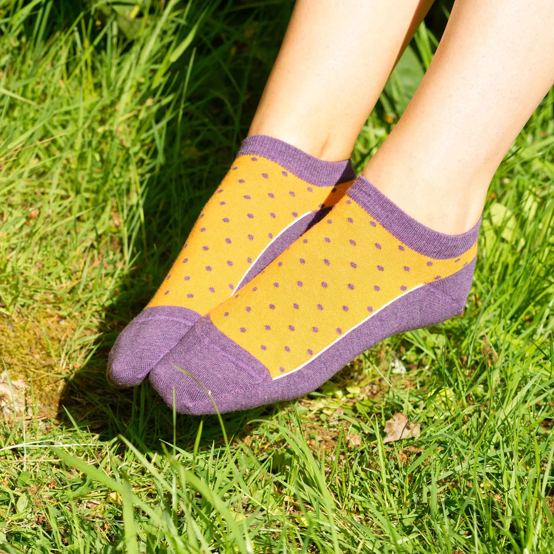 Polka Women's Organic Trainer Socks | Berry