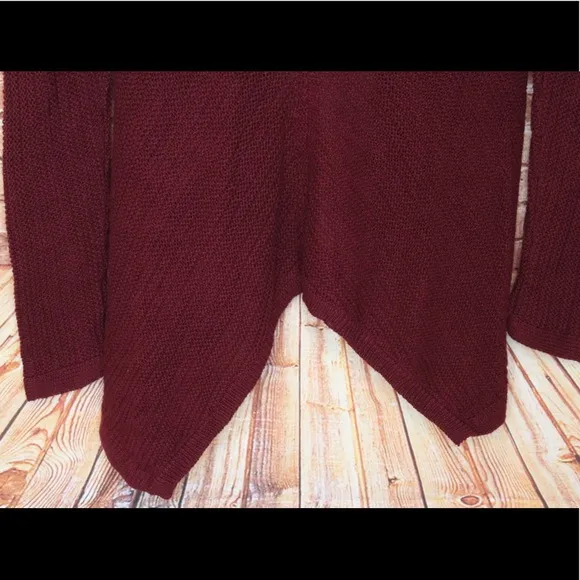 PrAna | Burgundy Diamond Sidetail Open Cardigan