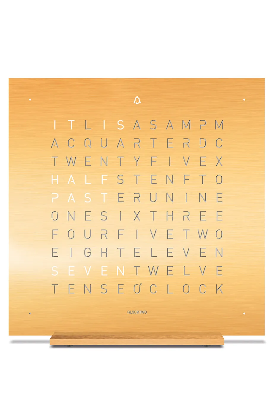 QLOCKTWO TOUCH Creator's Edition Aluminium Desk Clock with GOLDEN LEGEND Faceplate