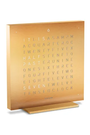 QLOCKTWO TOUCH Creator's Edition Aluminium Desk Clock with GOLDEN LEGEND Faceplate