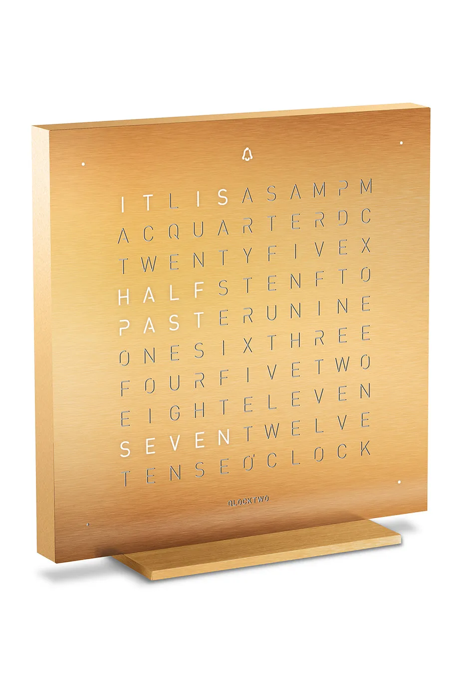 QLOCKTWO TOUCH Creator's Edition Aluminium Desk Clock with GOLDEN LEGEND Faceplate