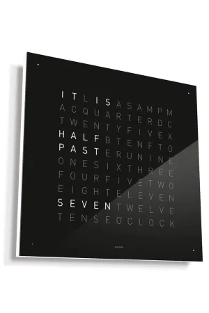QLOCKTWO Wall Clock with BLACK ICE TEA Acrylic Faceplate