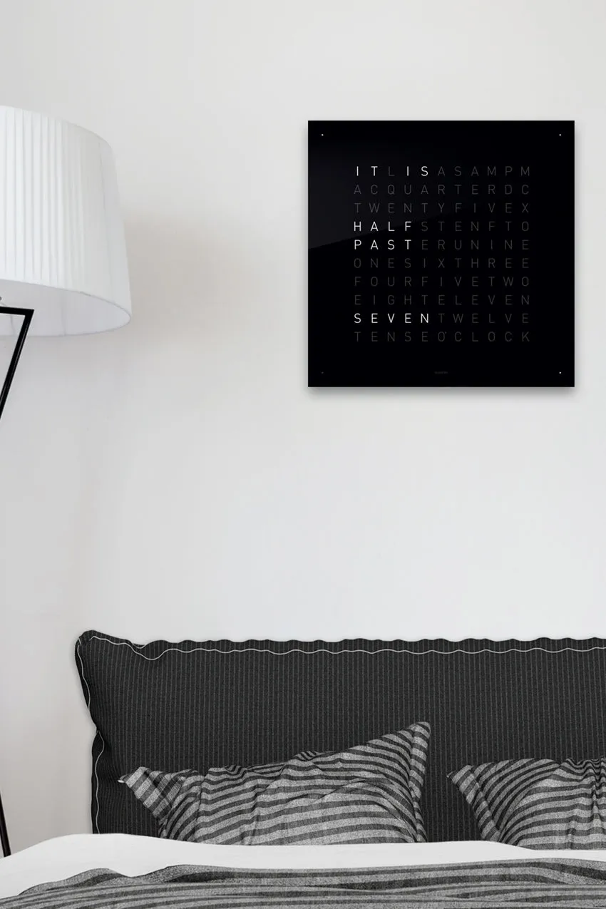 QLOCKTWO Wall Clock with BLACK ICE TEA Acrylic Faceplate