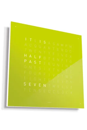 QLOCKTWO Wall Clock with LIME JUICE Acrylic Faceplate