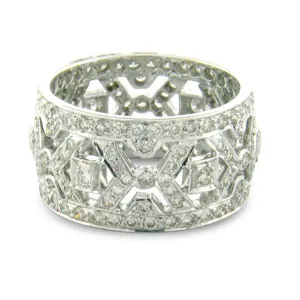 "X" White Diamond Band