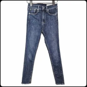 RAG &amp; BONE High Rise Ankle Skinny Med Wash Stretch Casual Women's Denim Jeans 25