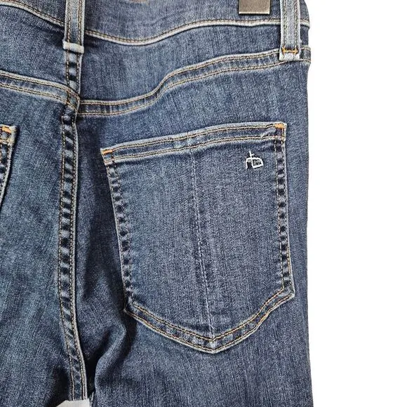 RAG &amp; BONE High Rise Ankle Skinny Med Wash Stretch Casual Women's Denim Jeans 25