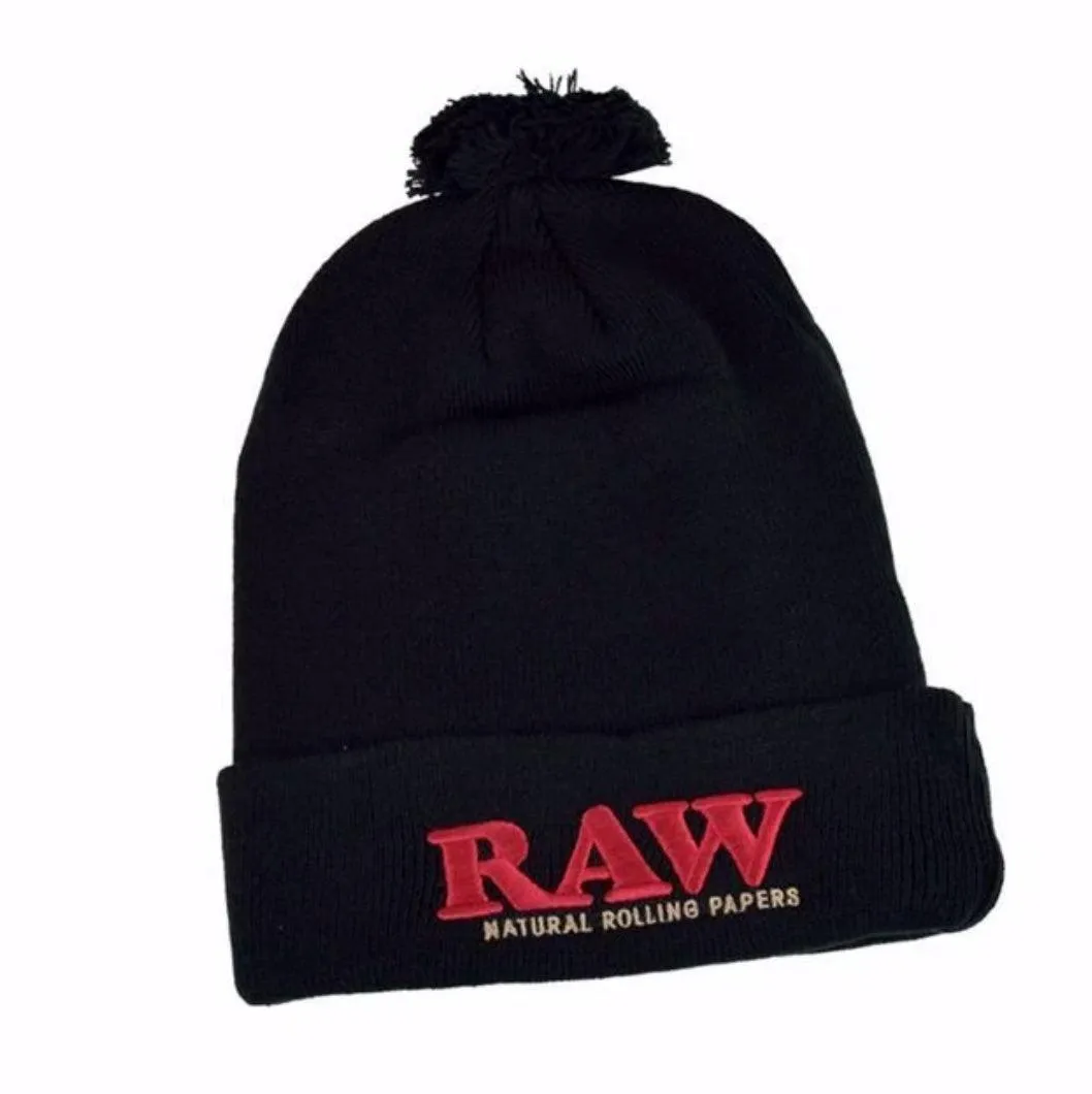 RAW - Gorro Beanie Pompom Negro