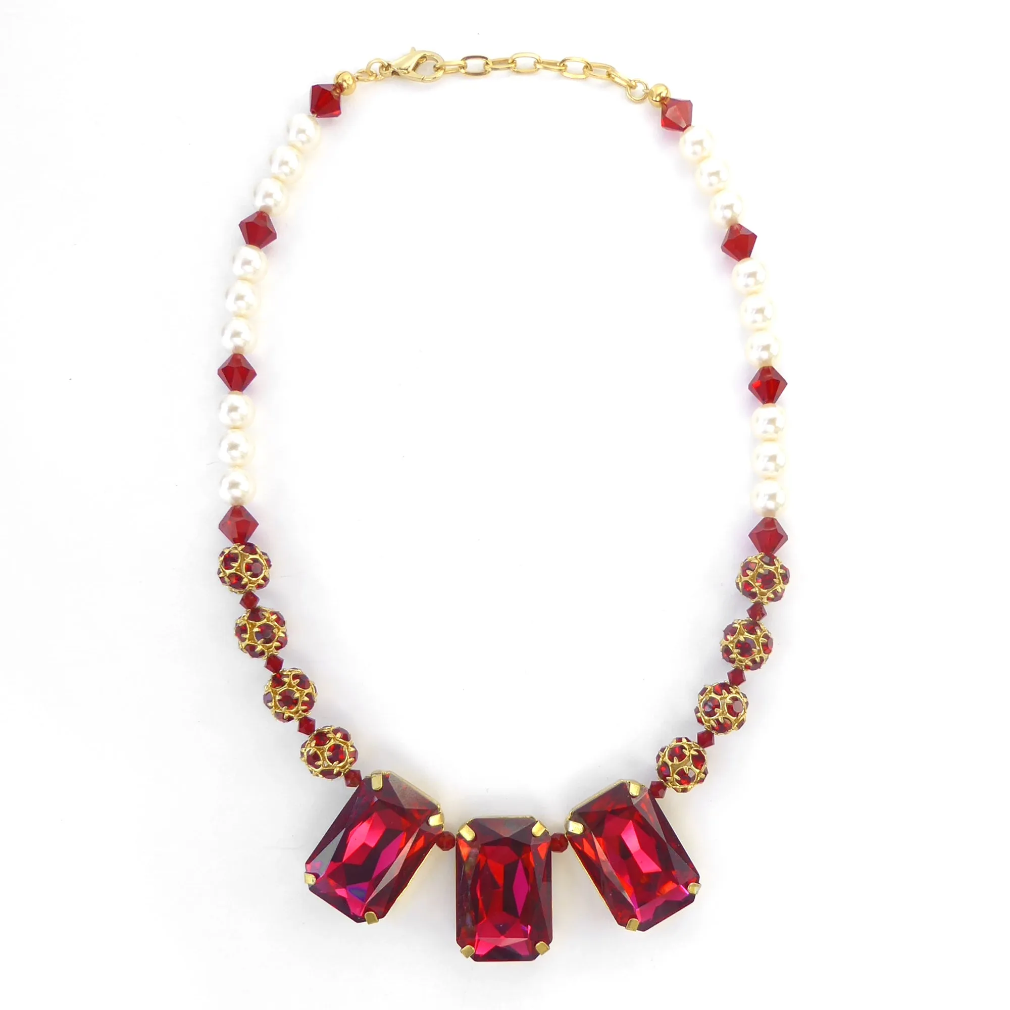 Red crystal necklace