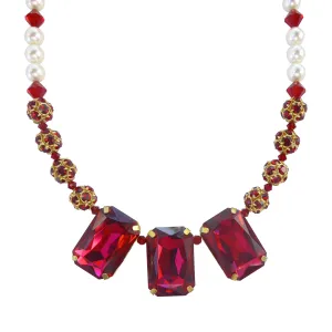Red crystal necklace