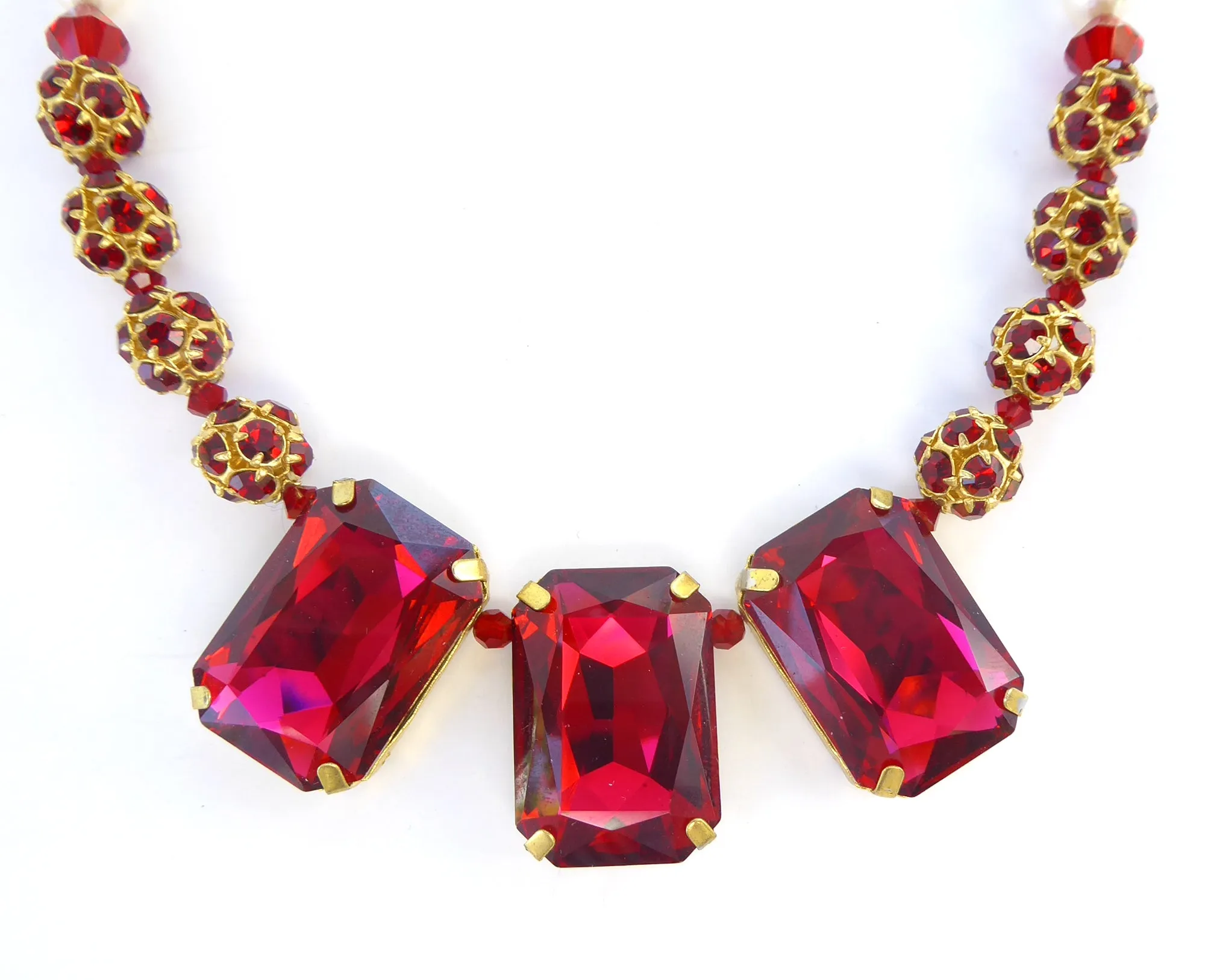 Red crystal necklace