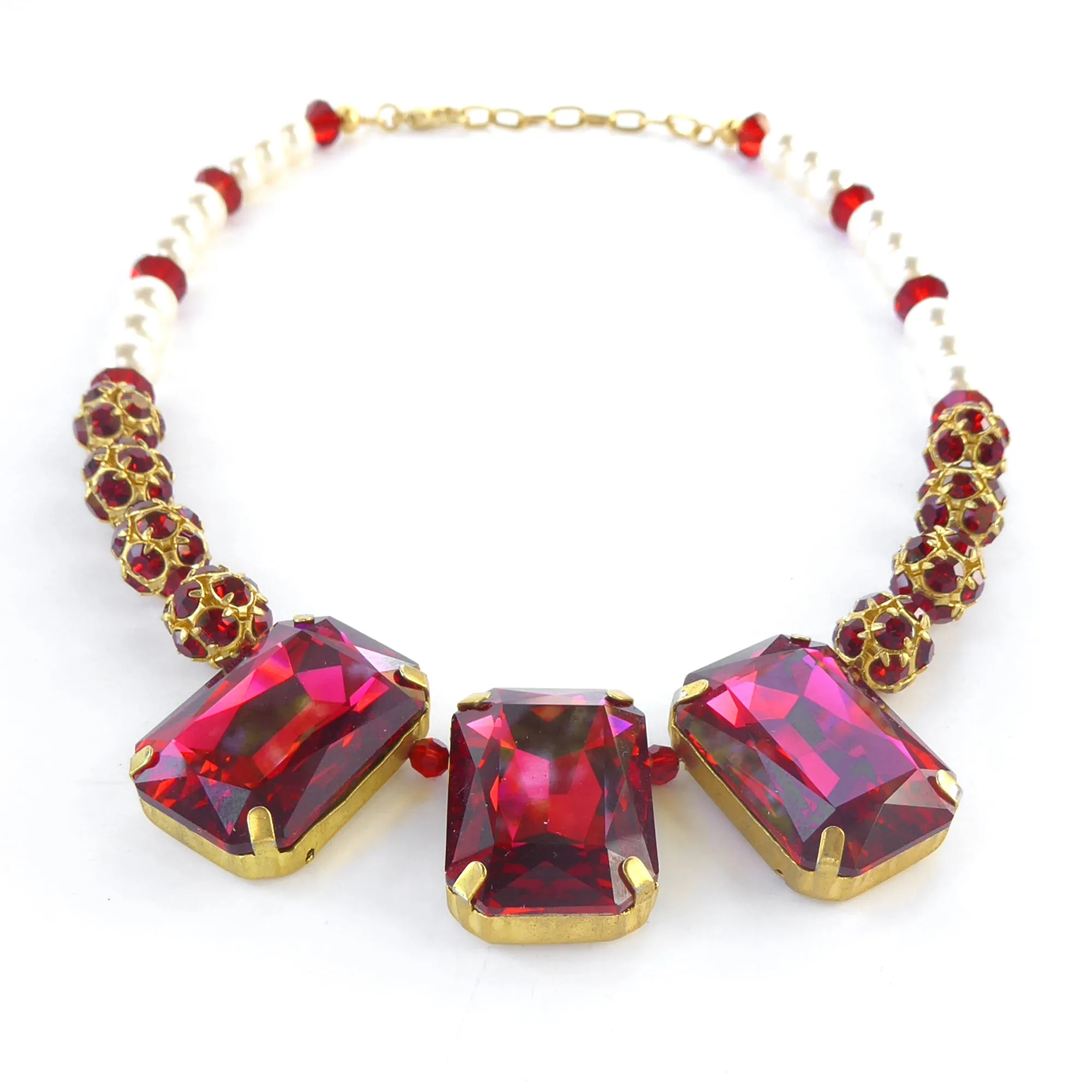 Red crystal necklace