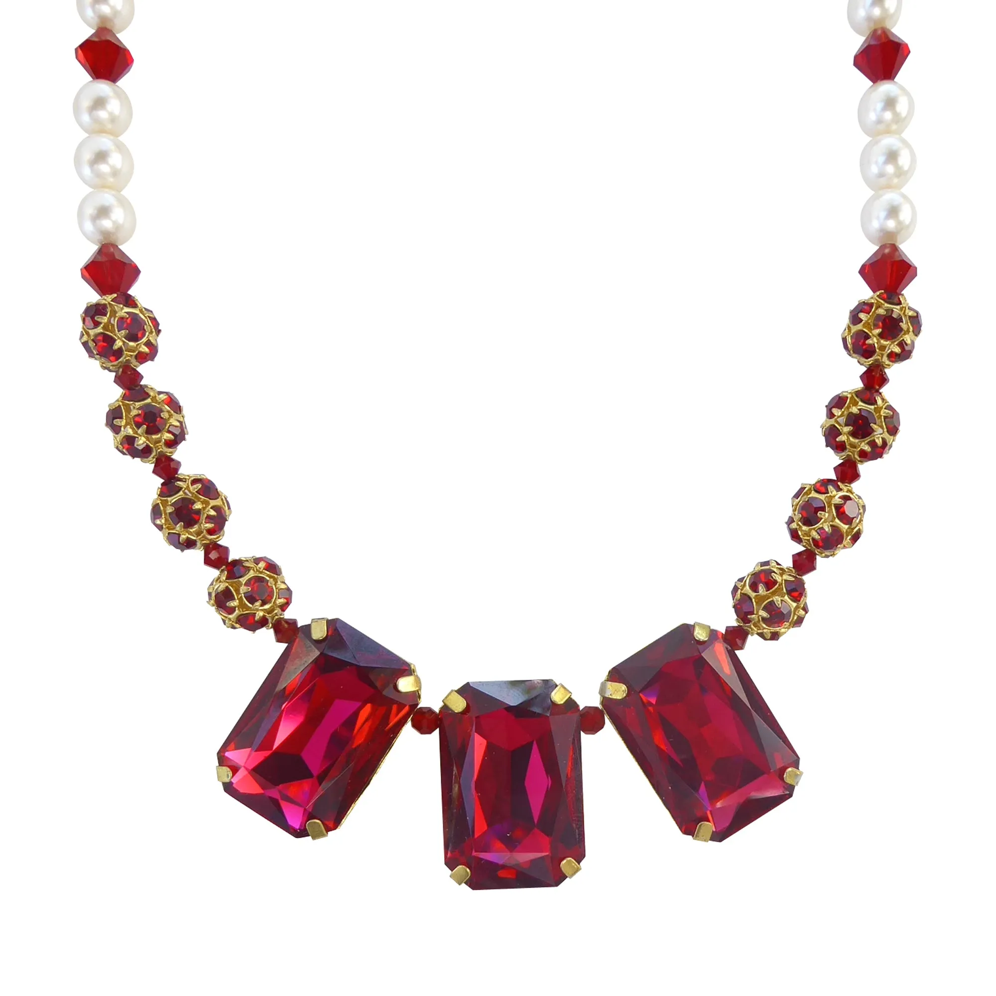 Red crystal necklace