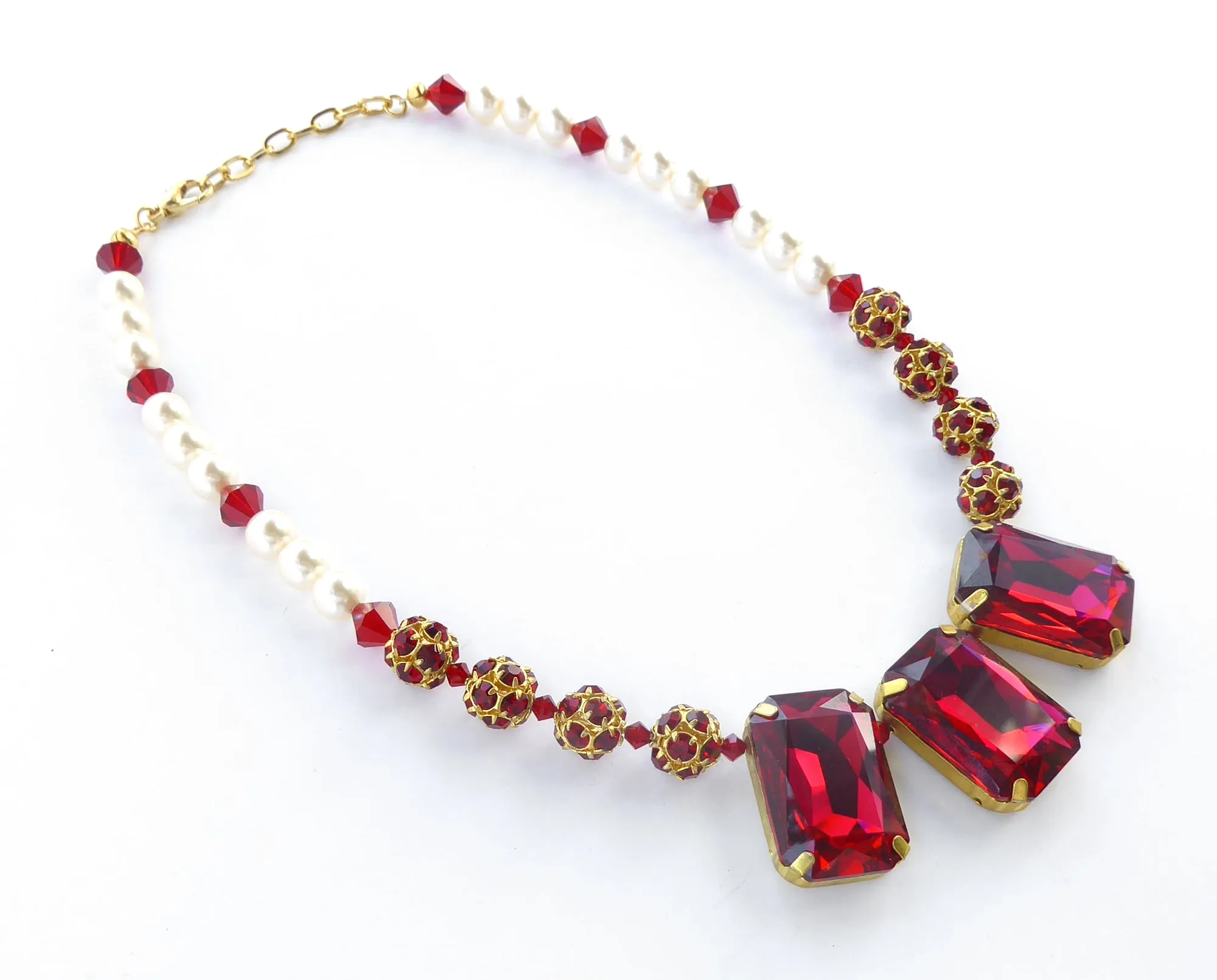 Red crystal necklace