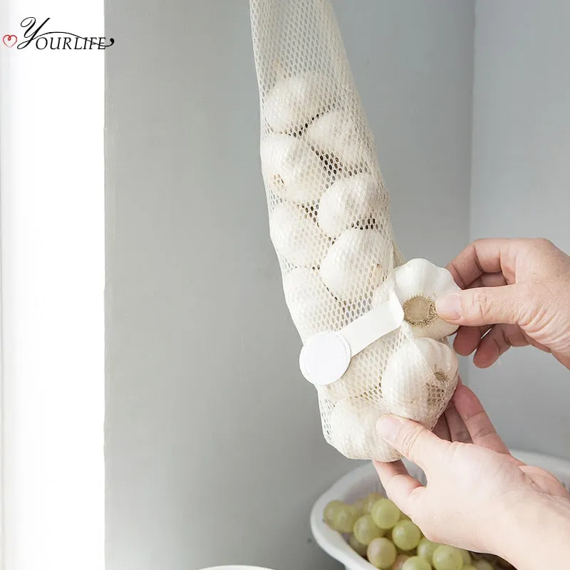Reusable Potato Onion Vegetable Kitchen Produce Mesh Bag Organizer