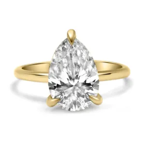 Rose Pear Engagement Ring Setting