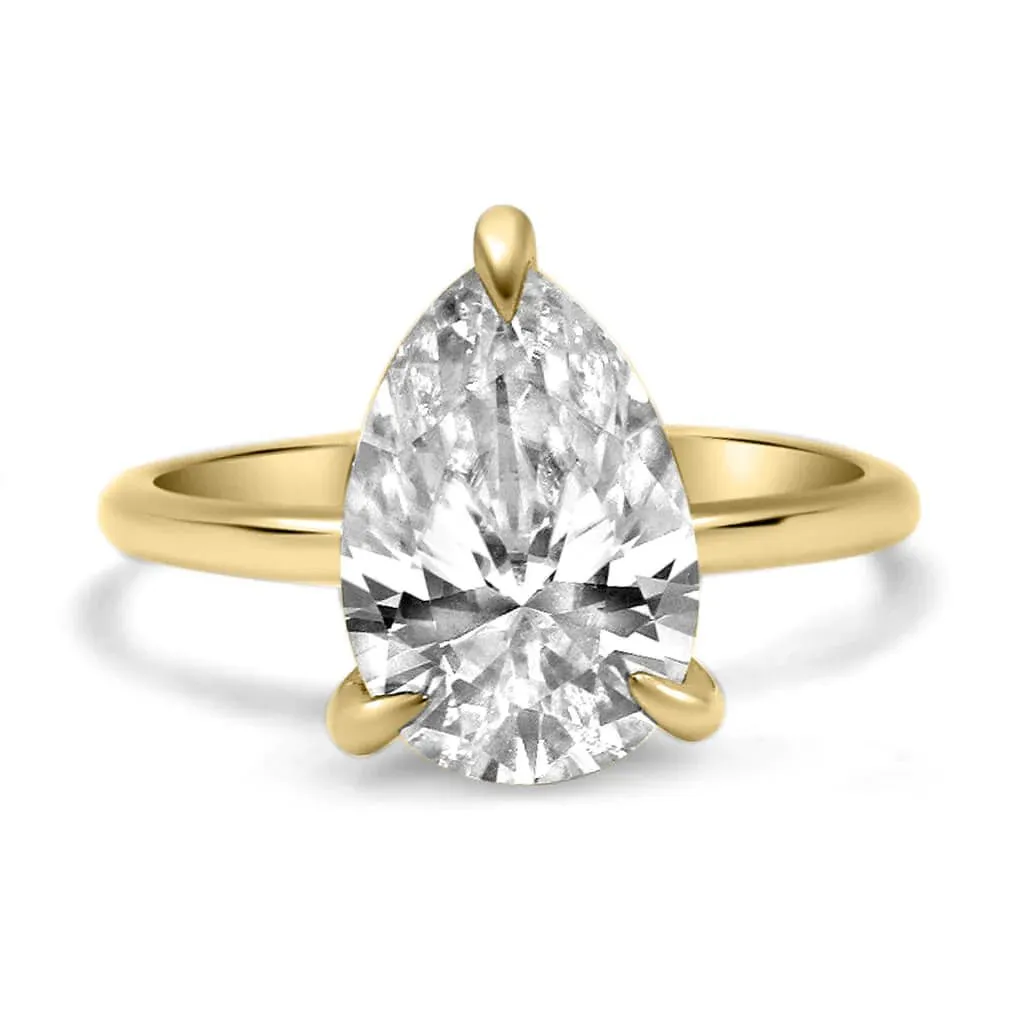 Rose Pear Engagement Ring Setting
