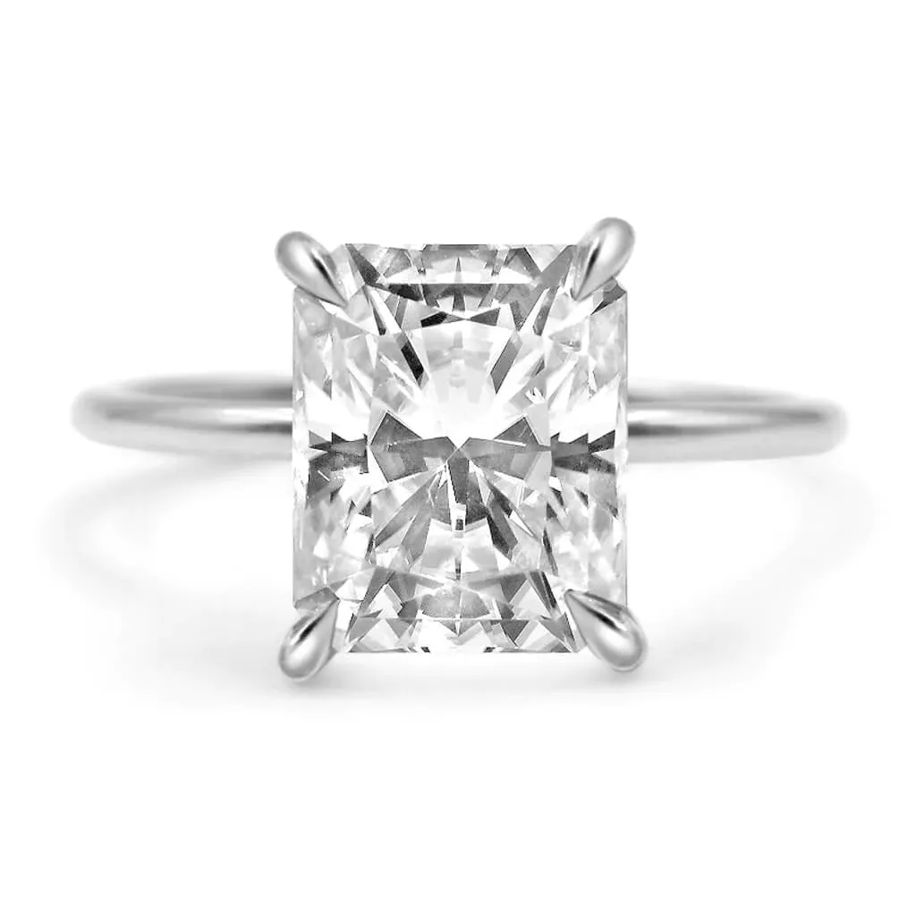 Rose Radiant Engagement Ring Setting