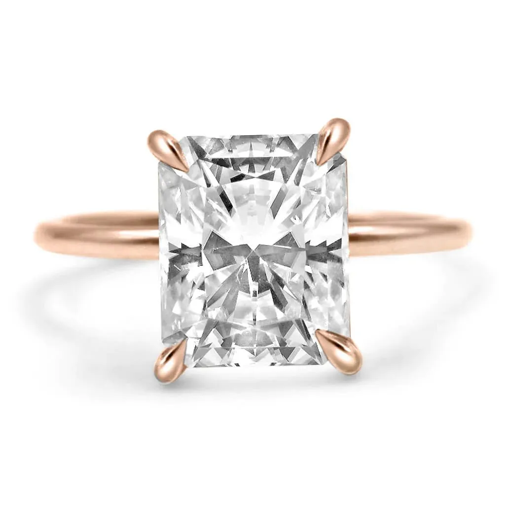 Rose Radiant Engagement Ring Setting