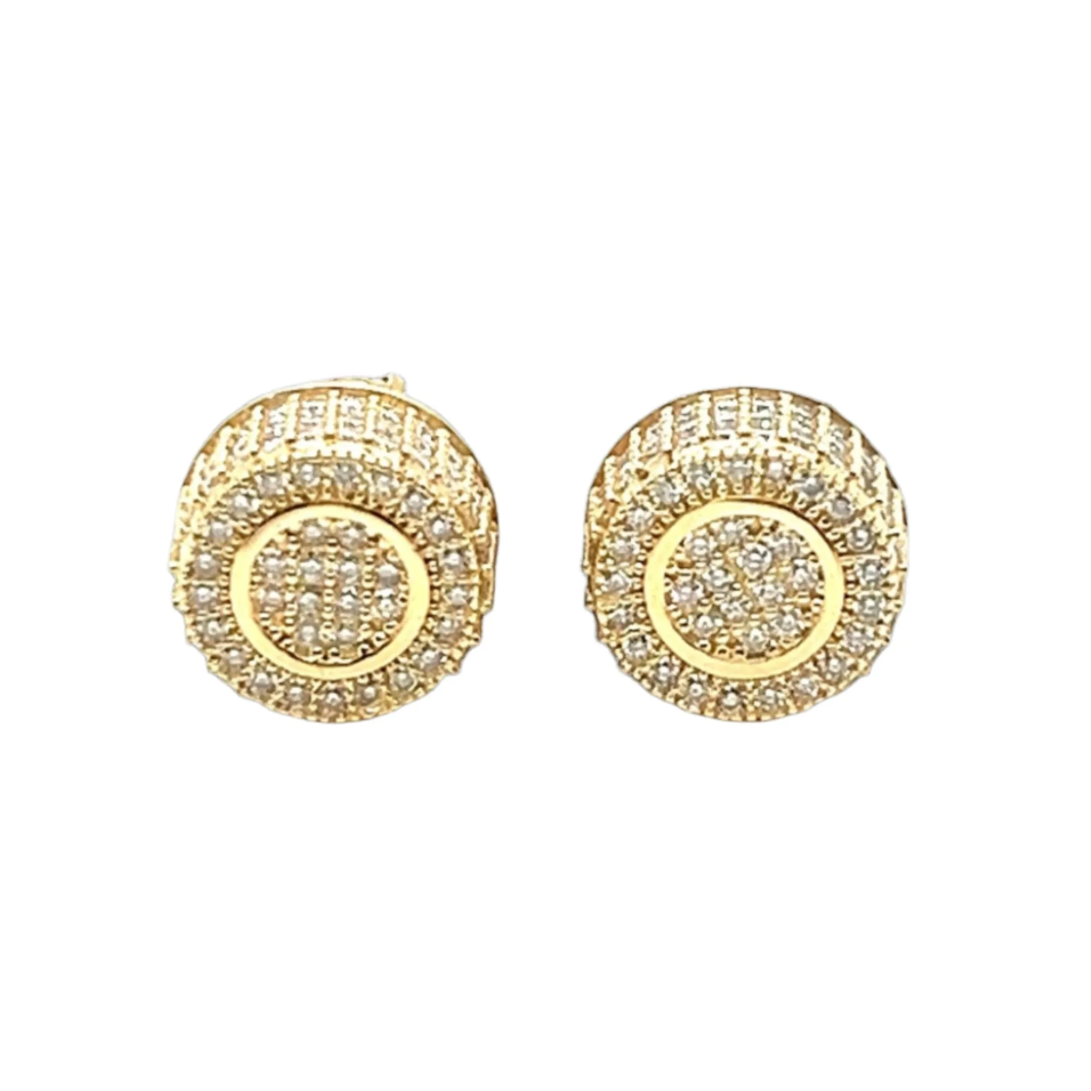 Round 1.16CT Moissanite 10k Gold Screw Earrings - G206383