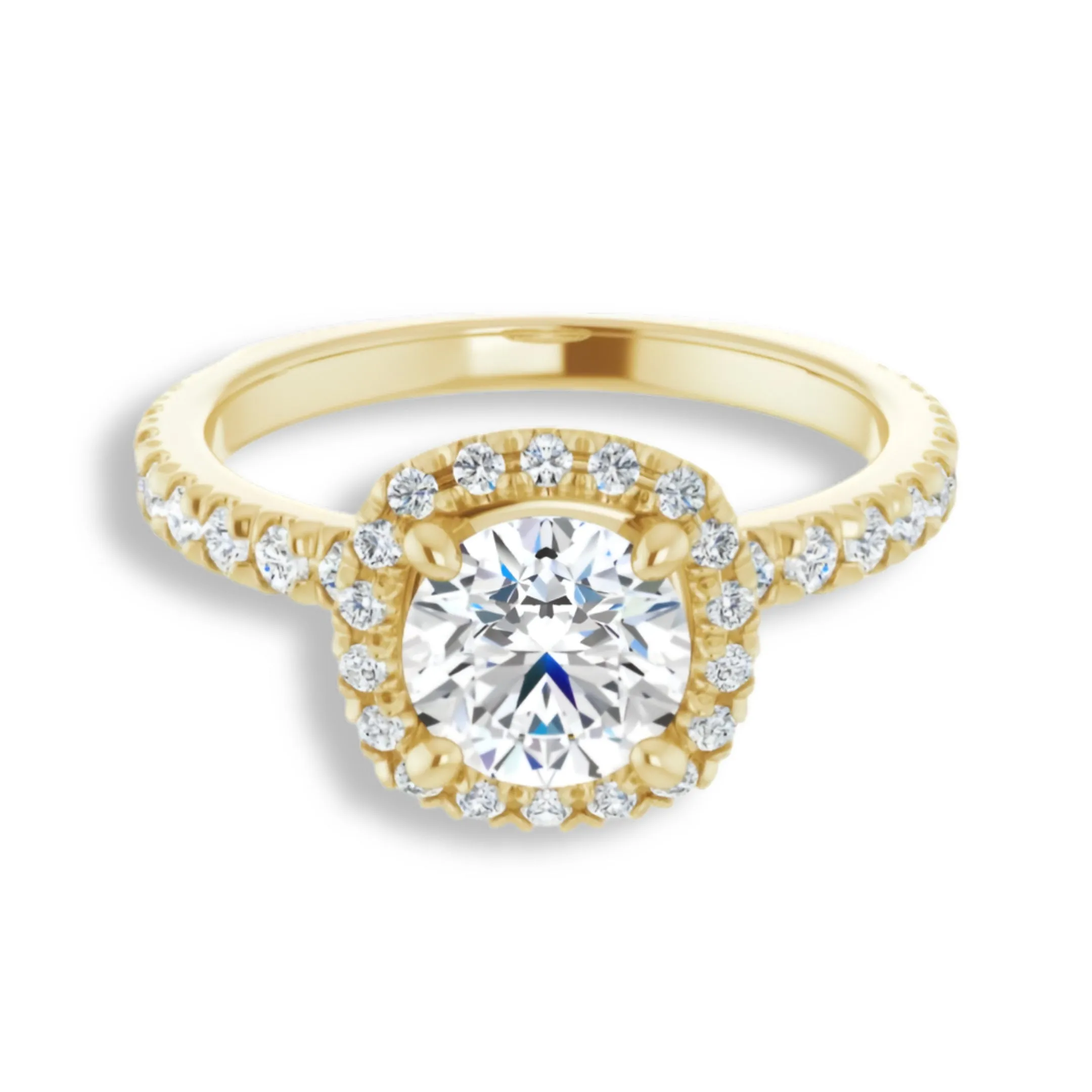 Round Diamond Halo Engagement Ring