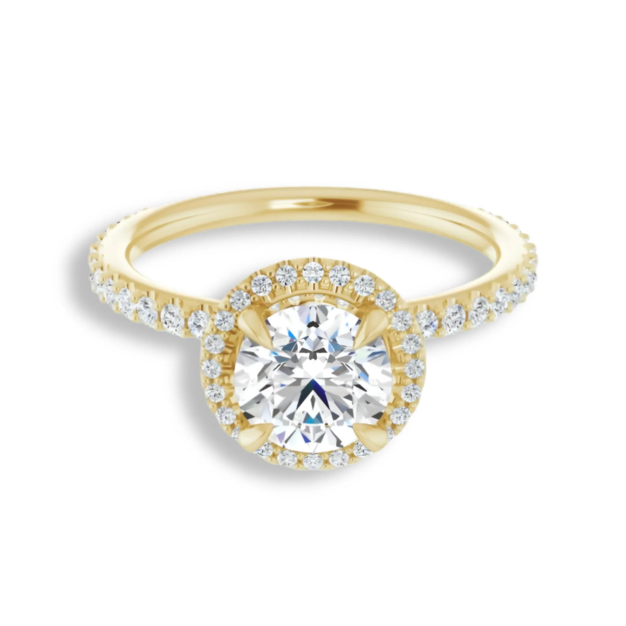 Round Diamond Halo Engagement Ring